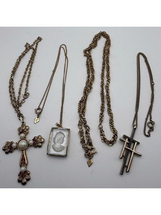 Sarah Coventry Jewelry - VTG Estate Sarah Cov & Cov Canada ALL Signed Lot- Cameo, Crosses, Chain/Pendants